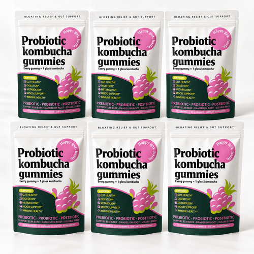 (6 Month Supply) Kombucha Probiotic Gummies