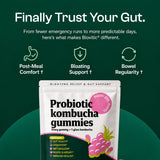 Kombucha Probiotic Gummies For Sudden Urgency